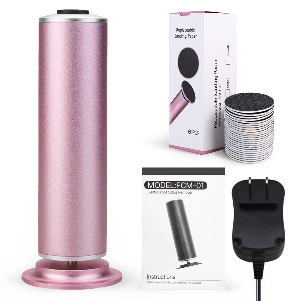 12V Electric Foot Grinder Heel File Grinding Exfoliator Pedicure Machine Feet Care Professional Manicure Salon Tools