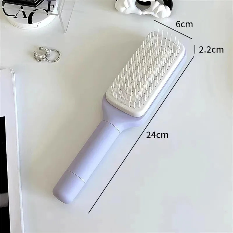 1/2pcs Self-Cleaning Hairbrush Women Hair Brush One-Key Cleaning Hair Loss Airbag Scalp Massage Comb Anti-Static Hairbrush
