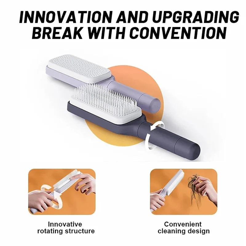 1/2pcs Self-Cleaning Hairbrush Women Hair Brush One-Key Cleaning Hair Loss Airbag Scalp Massage Comb Anti-Static Hairbrush