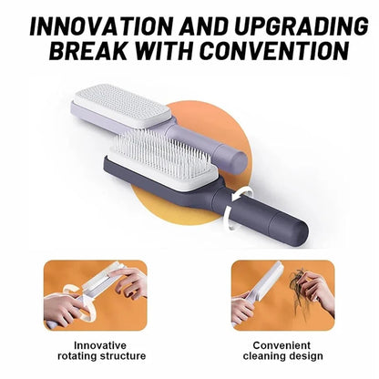 1/2pcs Self-Cleaning Hairbrush Women Hair Brush One-Key Cleaning Hair Loss Airbag Scalp Massage Comb Anti-Static Hairbrush