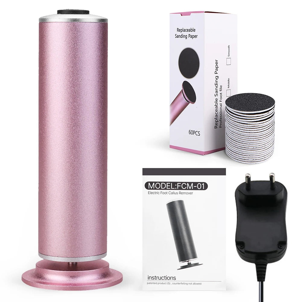 12V Electric Foot Grinder Heel File Grinding Exfoliator Pedicure Machine Feet Care Professional Manicure Salon Tools
