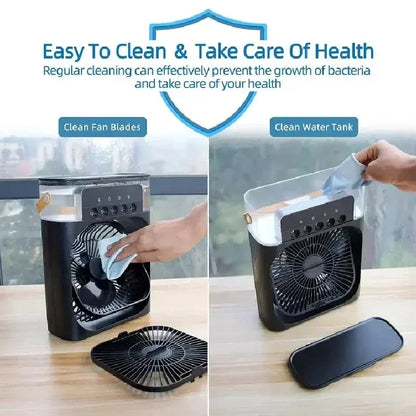 3 In 1 Fan AIr Conditioner Household Small Air Cooler LED Night Light Portable Air Adjustment Fan Office Home Fan New