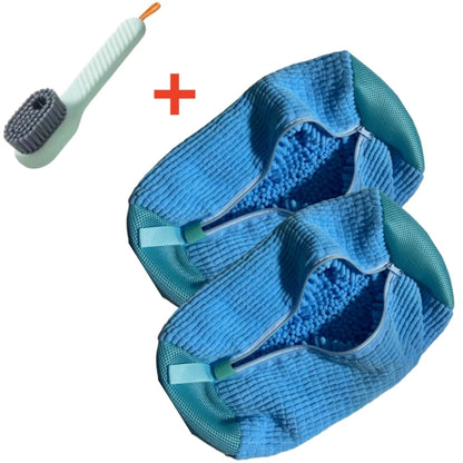 2/3PCS Shoe Washing Machine Bag with Liquid Shoe Brush Set Durable Laundry Shoe Bag and Soft Bristle Clean Brush for All Shoes