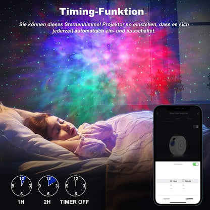 LED Colorful Smart Wifi App Star Projector Alexa Galaxy Projector Night Light Starry Sky Nebula Moon Smart Star Projector