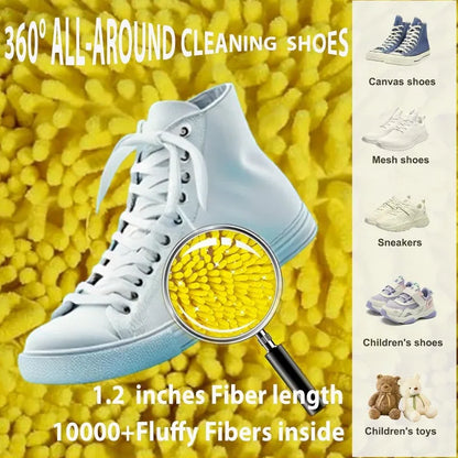 2/3PCS Shoe Washing Machine Bag with Liquid Shoe Brush Set Durable Laundry Shoe Bag and Soft Bristle Clean Brush for All Shoes
