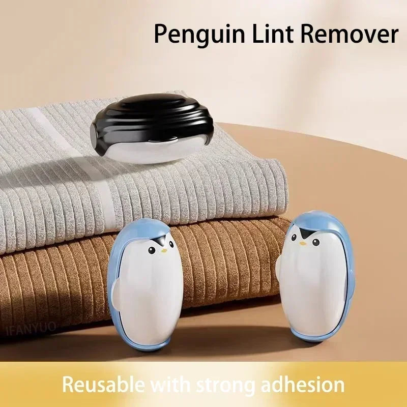 2/1PCS Penguin Lint Remover Reusable Washable Lint Roller Strong Adhesive Hair Sticking Machine Pet Hair Remover Home Clean Tool