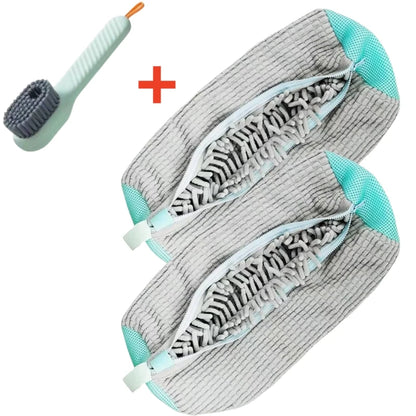 2/3PCS Shoe Washing Machine Bag with Liquid Shoe Brush Set Durable Laundry Shoe Bag and Soft Bristle Clean Brush for All Shoes