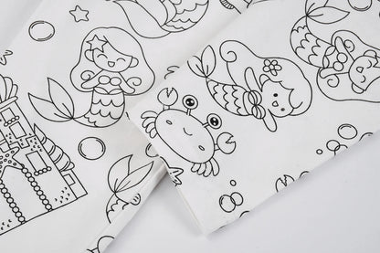 Kids DIY Sketch Colorful Drawing Pajama Set Baby Boys Girls Sketch Coloring Cartoon Freehand Graffiti Sleepwear Child Funny Handicraft Homewear