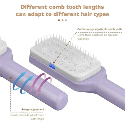 1/2pcs Self-Cleaning Hairbrush Women Hair Brush One-Key Cleaning Hair Loss Airbag Scalp Massage Comb Anti-Static Hairbrush