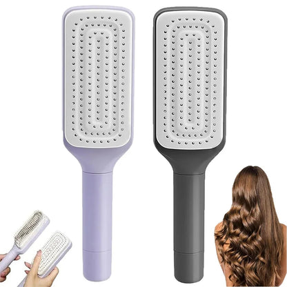 1/2pcs Self-Cleaning Hairbrush Women Hair Brush One-Key Cleaning Hair Loss Airbag Scalp Massage Comb Anti-Static Hairbrush