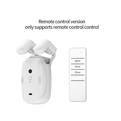 Smart Wifi Curtain Controller with No Installation Required, App Control with Timer And Light Sensor Compatible with Roman Rod