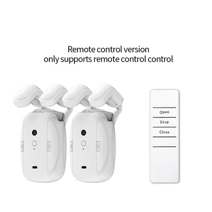 Smart Wifi Curtain Controller with No Installation Required, App Control with Timer And Light Sensor Compatible with Roman Rod