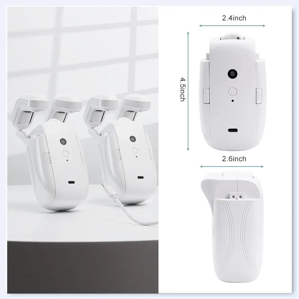 Smart Wifi Curtain Controller with No Installation Required, App Control with Timer And Light Sensor Compatible with Roman Rod
