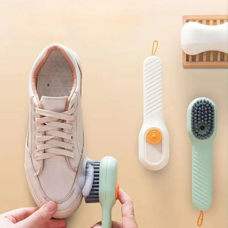 2/3PCS Shoe Washing Machine Bag with Liquid Shoe Brush Set Durable Laundry Shoe Bag and Soft Bristle Clean Brush for All Shoes
