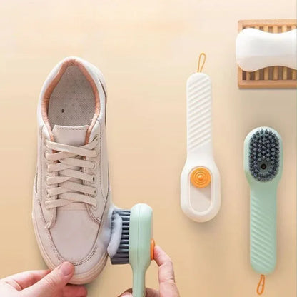 2/3PCS Shoe Washing Machine Bag with Liquid Shoe Brush Set Durable Laundry Shoe Bag and Soft Bristle Clean Brush for All Shoes