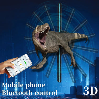 10cm/4.1in 3D hologram fan, 96 0603 LED beads holographic projector, HD flicker free screen with TF&APP control Halloween gift